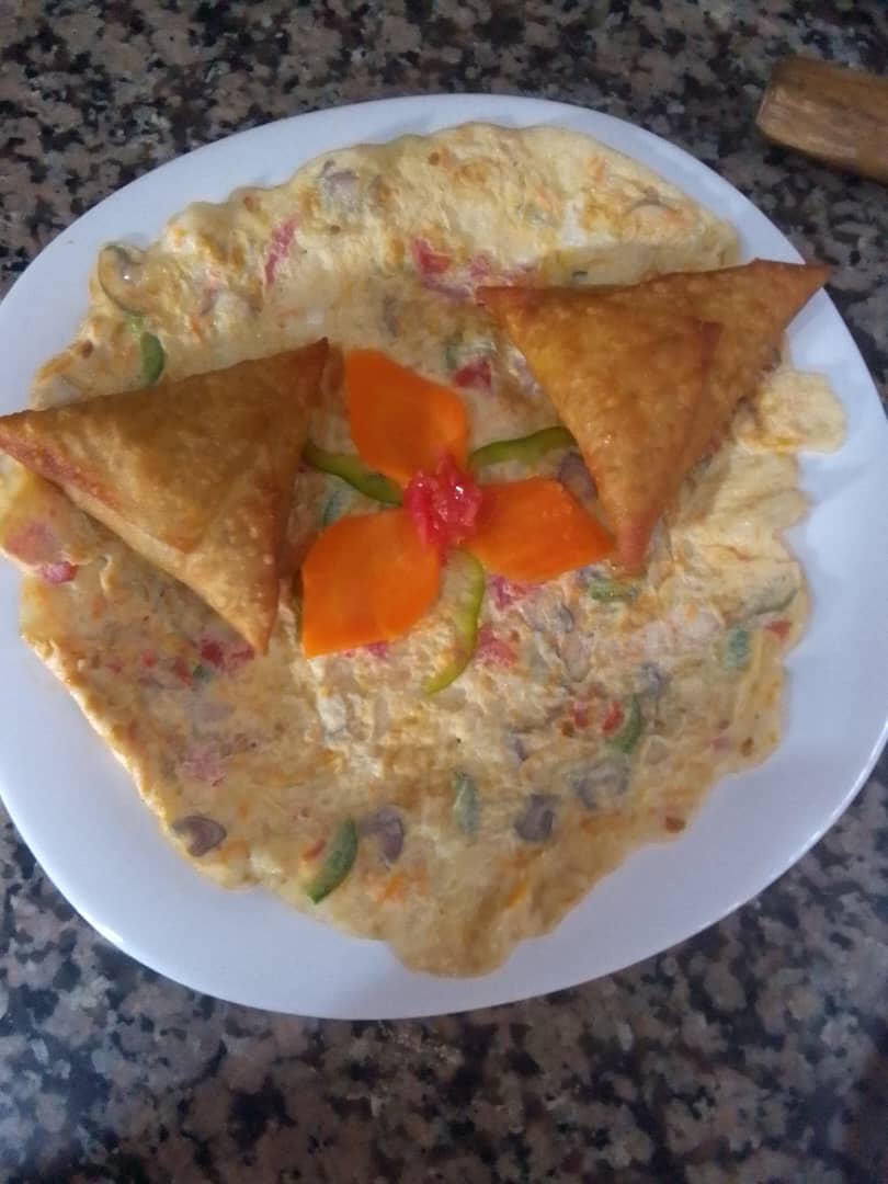 CC37: Spanish Omelet with Samosa UGX 7000